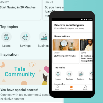 Discover something new in Tala’s Learn Center